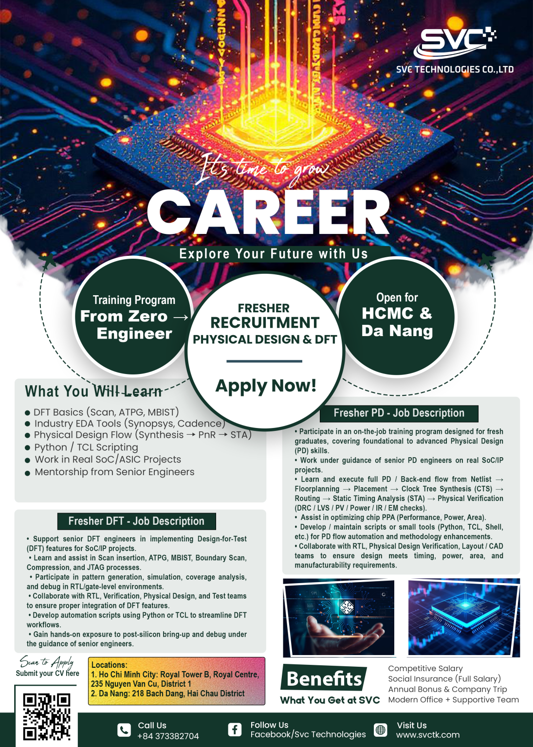 Thông tin tuyển dụng fresher Physical Design Engineer Công ty TNHH SVC ...